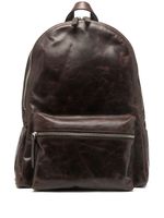 Orciani sac à dos à effet craquelé - Marron
