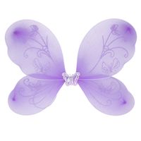 Feeen carnaval verkleed vleugels paars voor kinderen 44 x 38 cm   -