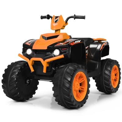 12V Elektrische Kinder Quad ATV Rijden op Auto op Batterijen Aangedreven 4 Wielen ATV voor Kinderen Vanaf 3 Jaar Oranje