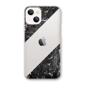 Zwart marmer: iPhone 13 mini Transparant Hoesje