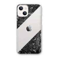 Zwart marmer: iPhone 13 mini Transparant Hoesje