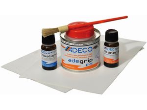 PVC reparatieset Adegrip Grijs (2 vellen 22x14cm)