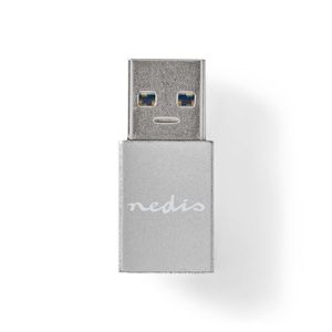 USB-Adapter | USB 3.2 Gen 1 | USB-A Male | USB Type-C© Female | Vernikkeld | Recht | Aluminium | Z