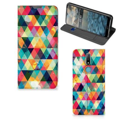 Nokia 2.4 | Hoesje met Magneet | Geruit