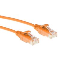 ACT DC9152 LSZH U/UTP CAT6 Datacenter Slimline Patchkabel Snagless | RJ45 connectoren | Oranje | 25 cm