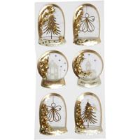 Vivi Gade Shaker stickers, engel, boom en huizen, afm 49x32+45x36 mm, goud, 6 stuk/ 1 doos