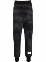 Thom Browne pantalon de jogging à motif pied-de-poule - Noir - thumbnail