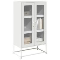 Hoge kast 68x39x123 cm staal wit