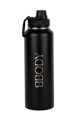 BBody Accessoire Stainless Steel Bottle XL Zwart 1St BBody Accessoire Stainless Steel Bottle XL Zwart 1St