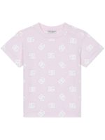 Dolce & Gabbana Kids t-shirt en coton à logo DG - Rose - thumbnail