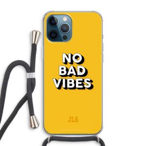 No Bad Vibes: iPhone 12 Pro Max Transparant Hoesje met koord