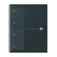 Spiraalblok Oxford International Notebook A4+ ruit 5X5mm zwart | 5 stuks