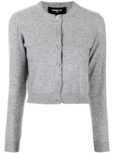 Paule Ka cardigan en cachemire à boucle ornée de cristal - Gris