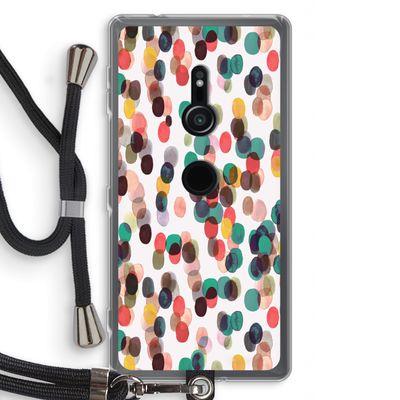 Tropical Dots: Sony Xperia XZ2 Transparant Hoesje met koord