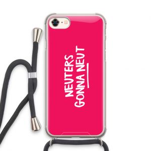 Neuters (roze): iPhone 7 Transparant Hoesje met koord