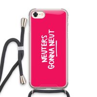Neuters (roze): iPhone 7 Transparant Hoesje met koord