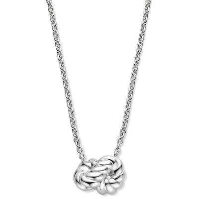 TI SENTO-Milano 34001ST Ketting Gevlochten Knoop zilver 38-48 cm