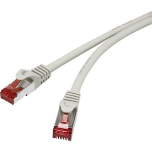 Renkforce RF-4724290 RJ45 Netwerkkabel, patchkabel CAT 6 S/FTP 0.25 m Grijs Snagless, Vergulde steekcontacten, Vlambestendig 1 stuk(s)
