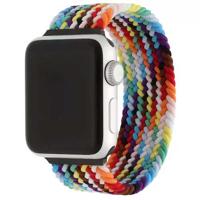 Apple Watch Nylon Gevlochten Solo Band - Kleurrijk Fel - 44, 45, 46 & 49mm - S