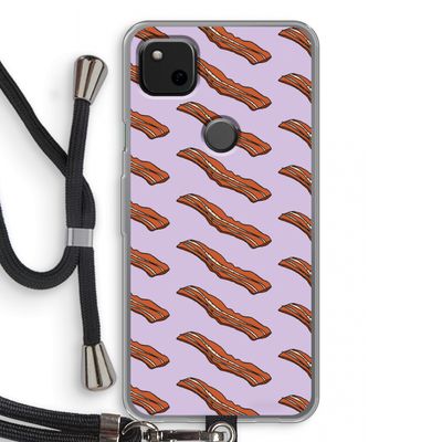 Bacon to my eggs #2: Pixel 4a Transparant Hoesje met koord