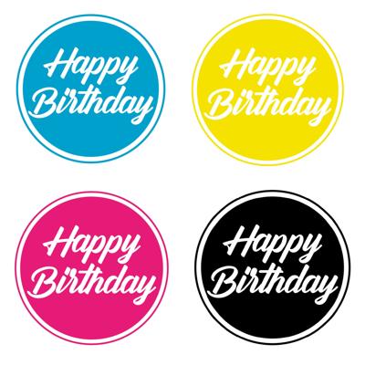 Happy Birthday bierviltjes / onderzetters - 40x stuks - D10 cm - Verjaardag tafel artikelen - Feest Happy Birthday bierviltjes / onderzetters - 40x stuks - D10 cm - Verjaardag tafel artikelen - Feest