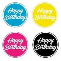 Happy Birthday bierviltjes / onderzetters - 40x stuks - D10 cm - Verjaardag tafel artikelen - Feest