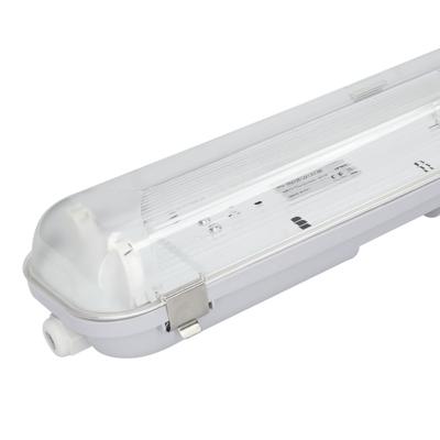 LED TL armatuur 120 cm dubbel - Koppelbaar - Geschikt voor T8 (G13) buizen - IP65 - T8 Fitting G13 - RVS clips