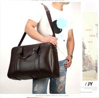 Grote capaciteit PU lederen Business Travel Bag sport Gym reizen handtas (bruin)