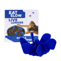 Eat Slow Live Longer Gobble Stopper Blauw M