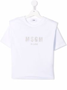 MSGM Kids t-shirt à logo - Blanc