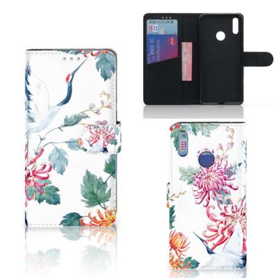 Huawei Y7 (2019) | Telefoonhoesje | Met pasjeshouder | Bird Flowers