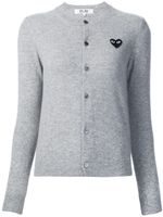 Comme Des Garçons Play heart logo cardigan - Gris