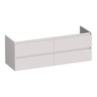 Brauer Joy - Onderkast - 140 cm - met 4 Softclose Lades Greeploos en 2 Sifon Uitsparingen - Mat Zand