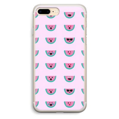 Smiley watermeloenprint: iPhone 7 Plus Transparant Hoesje