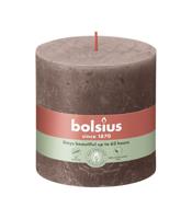 Bolsius kaars rustiek shine 10x10 cm taupe