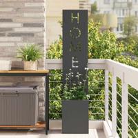Tuin Privacy Screen Zwart 32 x 140 cm Koudgewalst staal