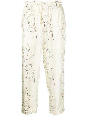 Nanushka pantalon court à imprimé graphique - Tons neutres