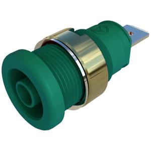 SKS Hirschmann SEB 2620 F6,3 Veiligheids-labconnector, female Bus, inbouw verticaal Stift-Ø: 4 mm Groen 1 stuk(s)