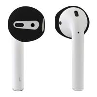 2 stuks draadloze Bluetooth koptelefoon Silicone Ear Caps afdekhoesjes met opbergdoos voor Apple AirPods (zwart)