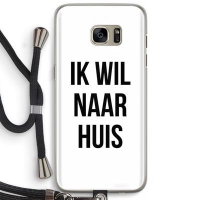 Ik wil naar huis: Samsung Galaxy S7 Edge Transparant Hoesje met koord