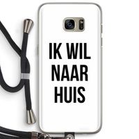 Ik wil naar huis: Samsung Galaxy S7 Edge Transparant Hoesje met koord