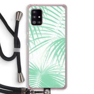Palmbladeren: Samsung Galaxy A51 5G Transparant Hoesje met koord