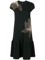 Ioana Ciolacu robe-t-shirt imprimée - Noir