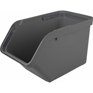 Sunware Sigma Home sorteer bak - afvalbak - antraciet - stapelbaar - 30L - 49 x 27 x 30 cm