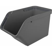 Sunware Sigma Home sorteer bak - afvalbak - antraciet - stapelbaar - 30L - 49 x 27 x 30 cm