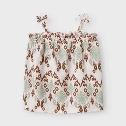 Name it zomer top S/S meisjes - print beige - Nkfhamsa