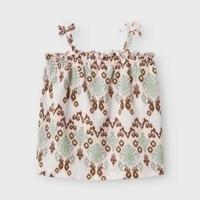 Name it zomer top S/S meisjes - print beige - Nkfhamsa