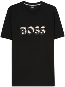 BOSS t-shirt à logo en caoutchouc - Noir