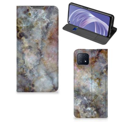 OPPO A73 5G | Standcase | Marmer Grijs