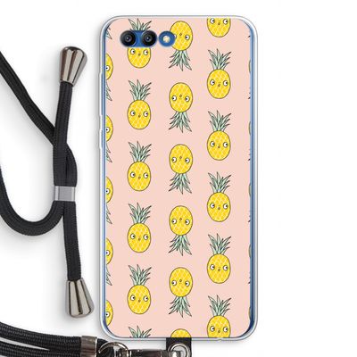 Ananas: Honor 10 Transparant Hoesje met koord